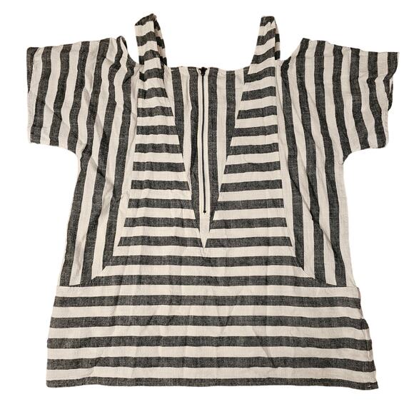 Soft Surroundings Sunset Tunic Womens Linen Blend Large Cold Shoulder Top (605) - Picture 8 of 8